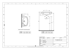 Ege Vitrifiye Lissa 45cm Köşeli Lavabo (Batarya Delikli)153-EGE-9145110110000010