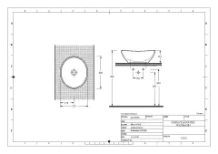 Ege Vitrifiye Lagina Tezgah Üstü Oval Lavabo (Gondol Lavabo)-3538100110001010