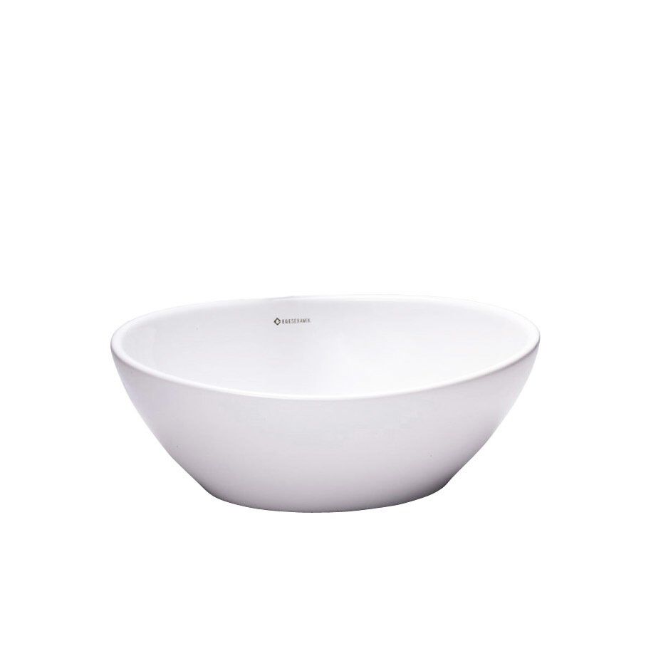 Ege Vitrifiye Lagina Tezgah Üstü Oval Lavabo (Gondol Lavabo)-3538100110001010