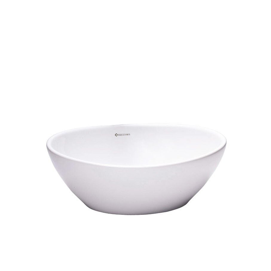 Ege Vitrifiye Lagina Tezgah Üstü Oval Lavabo (Gondol Lavabo)153-EGE-3538100110001010