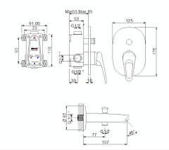 Newarc Smart Ankastre Banyo Bataryası-142131