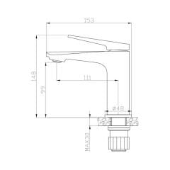 Newarc Next Lavabo Bataryası Siyah-153-NEWARC-984521B