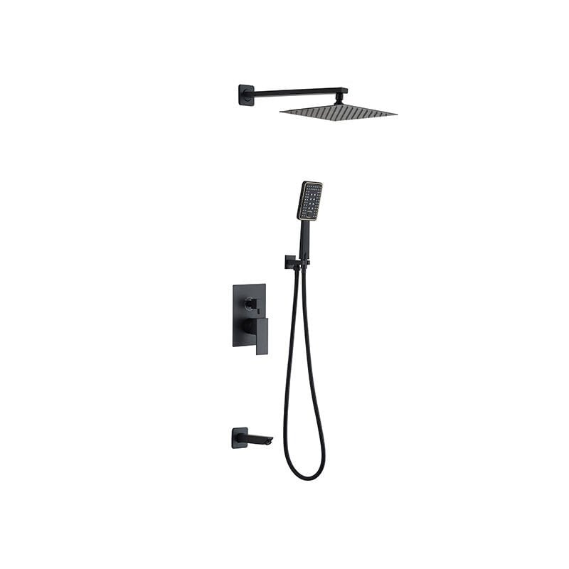 Newarc  Aqua Ankastre Banyo Batarya Seti – Siyah-153-NEWARC-941111SB