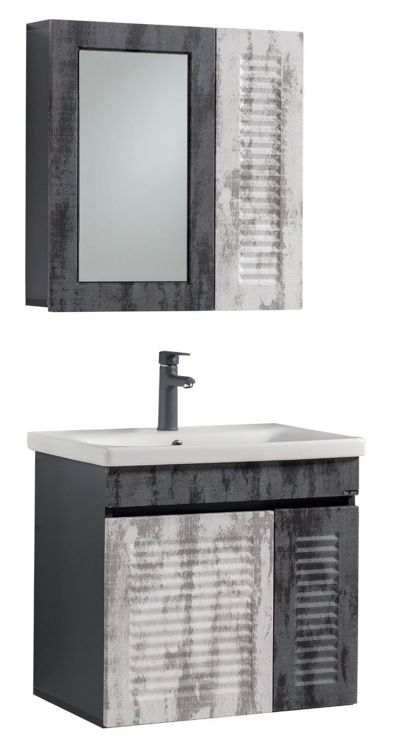 Renge Rino 80 cm Antrasit Dolap Alt Üst Takım-153-RENGE-RİNO 80