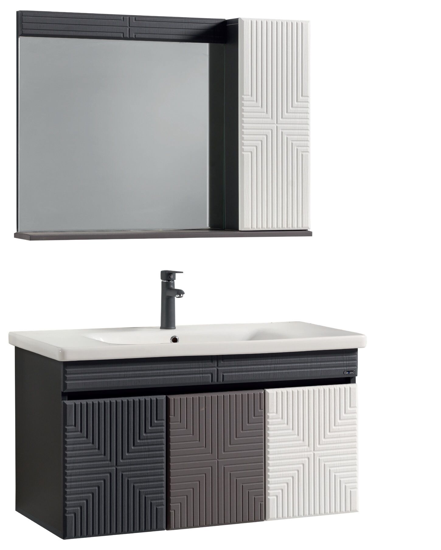 Renge Soft 80 cm Antrasit Dolap Takım-153-RENGE-SOFT 13080,