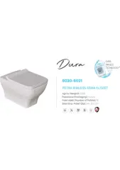 Dura Petra  Asma Klozet+Termoplast Kapak Beyaz Set 2-153-AKGÜN-9202-11941