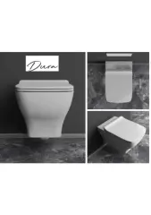 Dura Petra  Asma Klozet+Termoplast Kapak Beyaz Set 2-153-AKGÜN-9202-11941