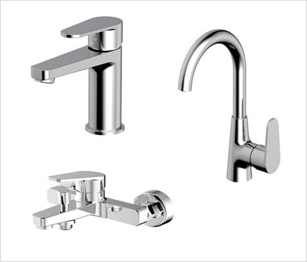 Qua Monda Banyo Bataryası + Qua Monda Lavabo Bat. + Qua Monda Konik Eviye Bat. Set